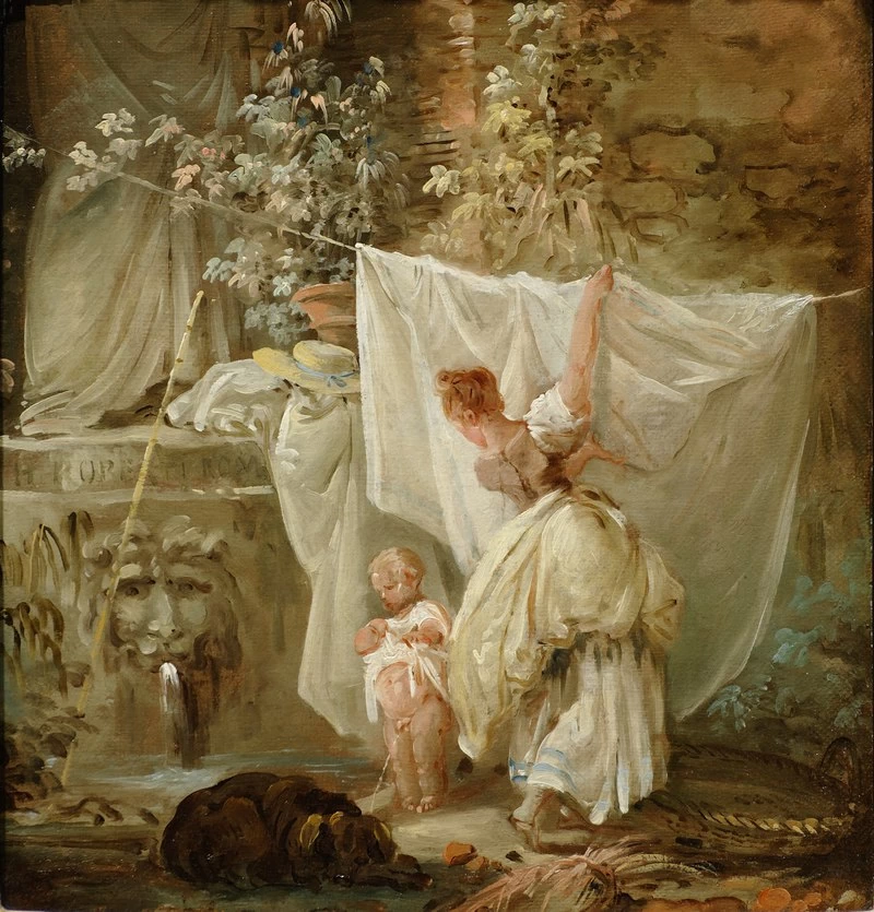 La lavandaia col bambino - Clark Art Institute